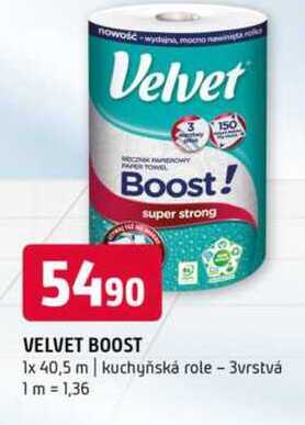 VELVET BOOST 1x 40,5 m kuchyňská role 3vrstvá 
