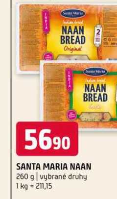 Santa maria naan 260 g vybrané druhy
