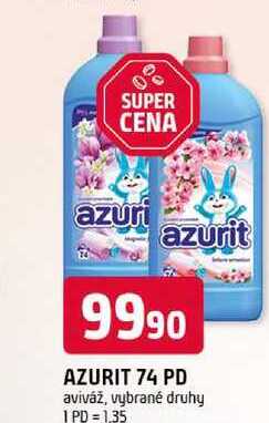 AZURIT 74 PD aviváž, vybrané druhy 