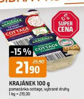 KRAJÁNEK 100 g pomazánka cottage, vybrané druhy