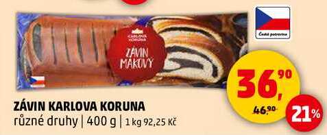 ZÁVIN KARLOVA KORUNA různé druhy, 400 g
