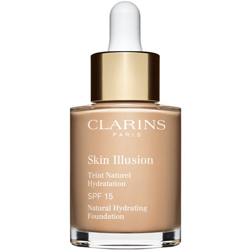 Clarins Skin Illusion Natural Hydrating Foundation rozjasňující hydratační make-up SPF 15 odstín 108.3N Organza 30 ml