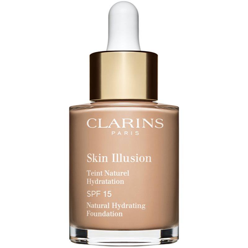 Clarins Skin Illusion Natural Hydrating Foundation rozjasňující hydratační make-up SPF 15 odstín 109C Wheat 30 ml