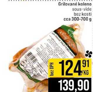 Grilované koleno sous-vide bez kosti cca 300-700 g 