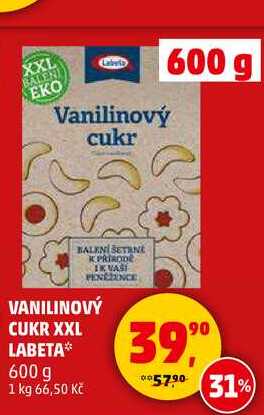 VANILINOVÝ CUKR XXL LABETA, 600 g 