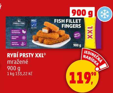 RYBÍ PRSTY XXL mražené, 900 g 