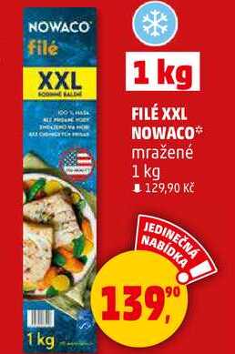 FILÉ XXL NOWACO mražené, 1 kg 