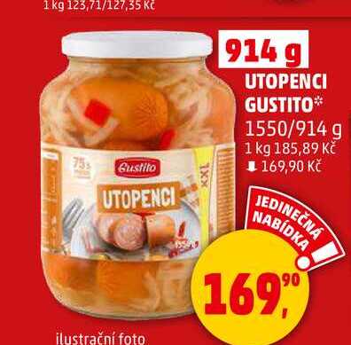 UTOPENCI GUSTITO, 1550/914 g 