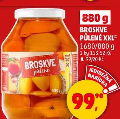 BROSKVE PŮLENÉ XXL, 1680/880 g 