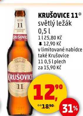 KRUŠOVICE 11 světlý ležák, 0,5 l