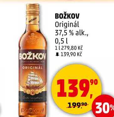 BOŽKOV Originál 37,5% alk., 0,5 l