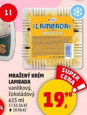 MRAŽENÝ KRÉM LAMBADA vanilkový, 615 ml