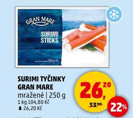 SURIMI TYČINKY GRAN MARE mražené, 250 g 