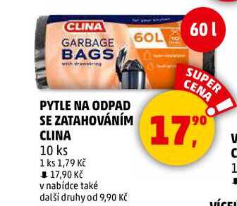 PYTLE NA ODPAD SE ZATAHOVÁNÍM CLINA, 10 ks 