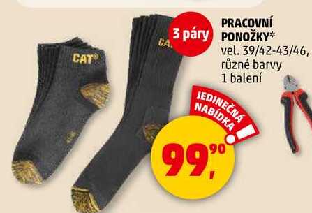 PRACOVNÍ PONOŽKY, vel. 39/42-43/46, různé barvy, 1 balení  