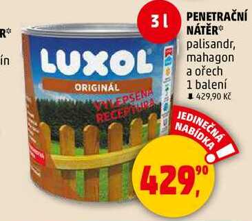 PENETRAČNÍ NÁTĚR palisandr, mahagon a ořech, 1 balení  