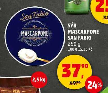 SÝR MASCARPONE SAN FABIO, 250 g  