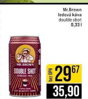 Mr.Brown ledová káva double shot 0,33l