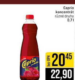Caprio koncentrát různé druhy 0,7l