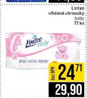 Linteo vlhčené ubrousky baby 72 ks 