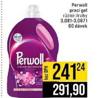 Perwoll prací gel různé druhy 3,08l-3,087l 60 dávek 