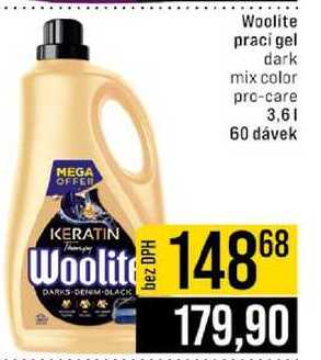 Woolite praci gel dark mix color pro-care 3,6l 60 dávek 