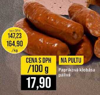 Papriková klobása pálivá 100g