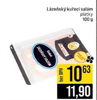 Lázeňský kuřecí salám plátky 100 g 