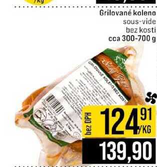 Grilované koleno sous-vide bez kosti cca 300-700 g 