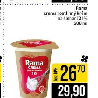 Ramat crema rostlinný krém na šlehání 31% 200 ml
