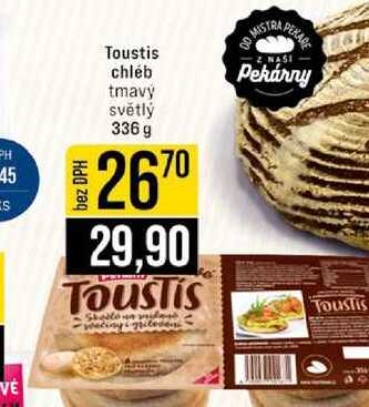 Toustis chléb tmavý světlý 336 g