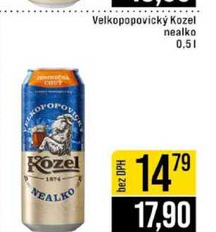 Velkopopovický Kozel nealko 0,5l