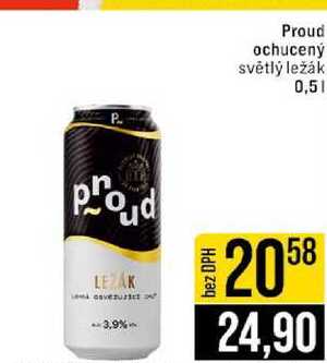 Proud ochucený světlý ležák 0,5l