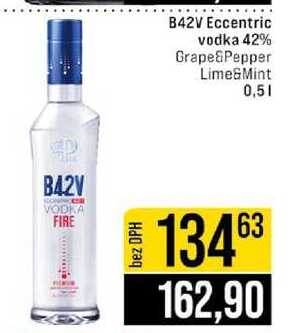 B42V Eccentric vodka 42% Grape&Pepper Lime&Mint 0,5l