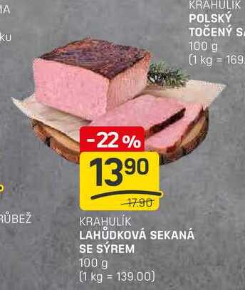 LAHŮDKOVÁ SEKANÁ SE SÝREM 100 g