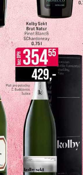 Kolby Sekt Brut Natur Pinot Blanc& GChardonnay 0,75l