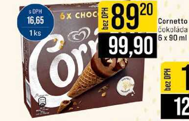 Cornetto čokoláda 6 x 90 ml 