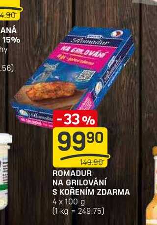 ROMADUR NA GRILOVÁNÍ S KOŘENÍM ZDARMA 4 x 100 g 