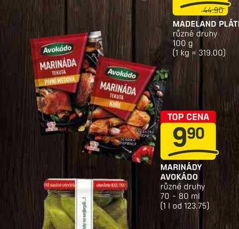 MARINÁDY AVOKÁDO různé druhy 70 - 80 ml 