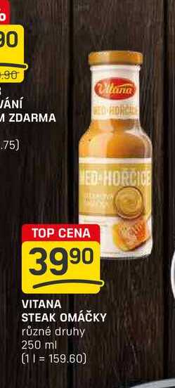 VITANA STEAK OMÁČKY různé druhy 250 ml 