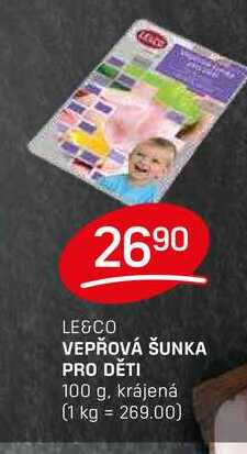 VEPŘOVÁ ŠUNKA PRO DĚTI 100 g, krájená 