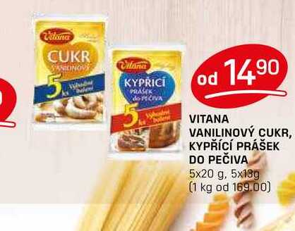 VITANA VANILINOVÝ CUKR, KYPŘÍCÍ PRÁŠEK DO PEČIVA 5x20 g, 5x13g 