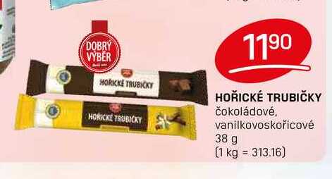 HOŘICKÉ TRUBIČKY čokoládové, vanilkovoskořicové 38 g