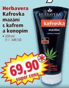 Herbavera Kafrovka mazání kafrovka s kafrem a konopím, 200 ml