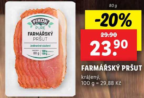 FARMÁŘSKÝ PRŠUT, 80 g