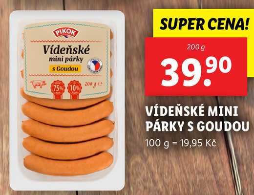 VÍDEŇSKÉ MINI PÁRKY S GOUDOU, 200 g