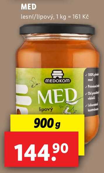 MED lesní/lipový, 900 g