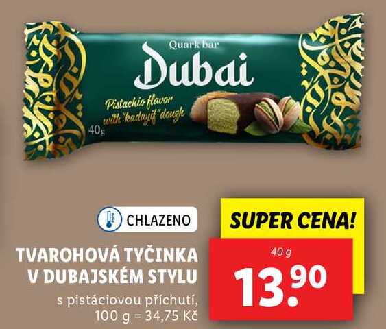 TVAROHOVÁ TYČINKA V DUBAJSKÉM STYLU, 40 g