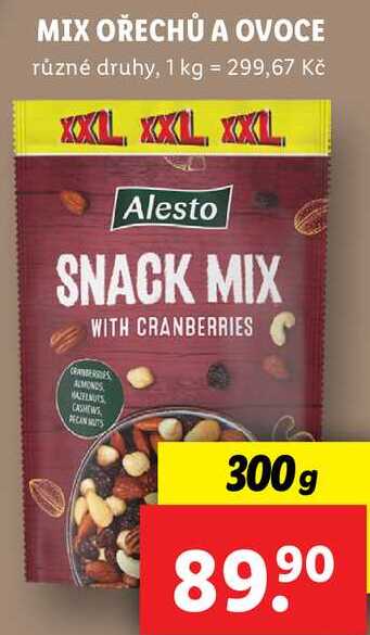 MIX OŘECHŮ A OVOCE, 300 g