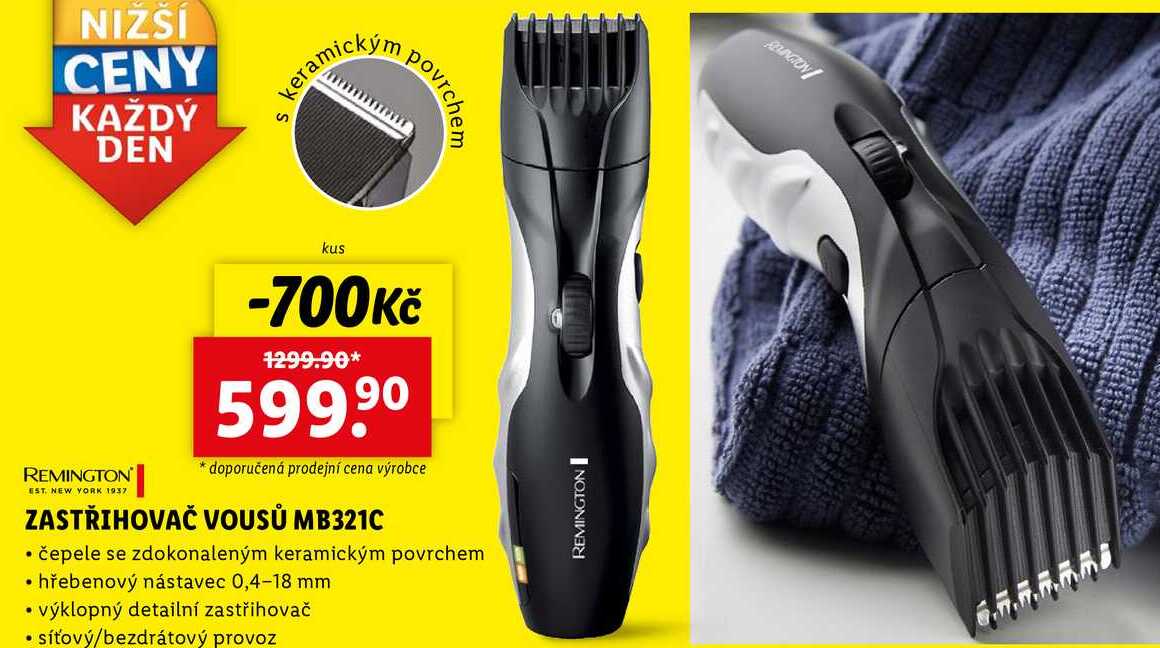 ZASTŘIHOVAČ VOUSŮ MB321C 